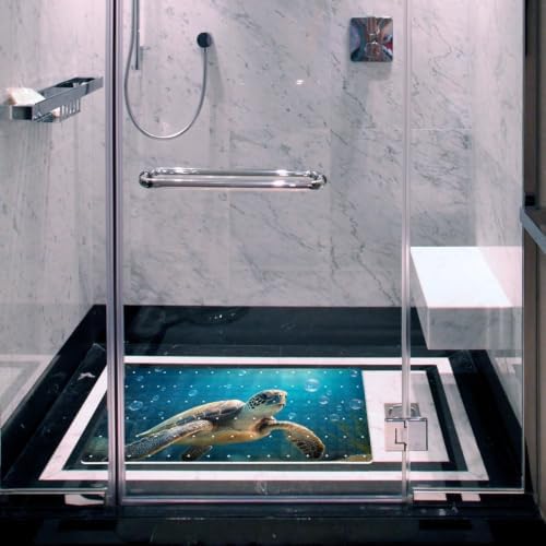 Shower Mat Non Slip, Turtle Ocean Anti Slip Bath Mat - Image 6