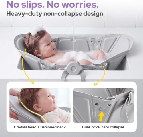 lalalark Foldable Baby Sink Bath, Infant Sink Bather - Image 2