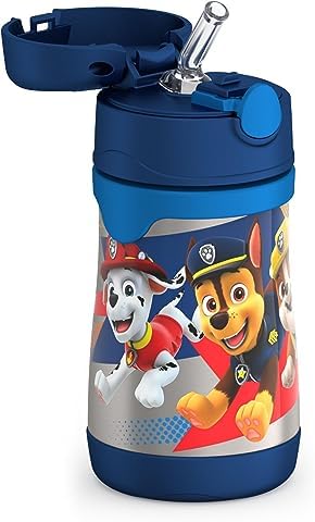 THERMOS Vacuum Insulated Stainless Steel 10oz Straw Bottle, PAW PATROL BOY - Image 5