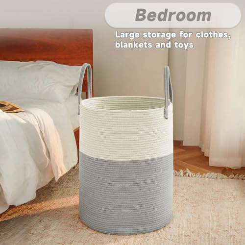 JMvicyroam 100L Cotton Rope Laundry Basket Hamper - Image 4