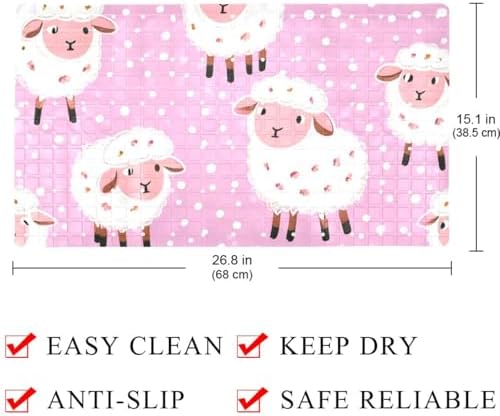 Non Slip Bathtub and Shower Mat 26.8x15.1 inch, Bath Mat - Image 4