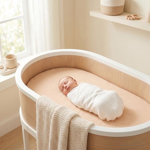 100% Muslin Baby Bassinet Sheets - Image 3