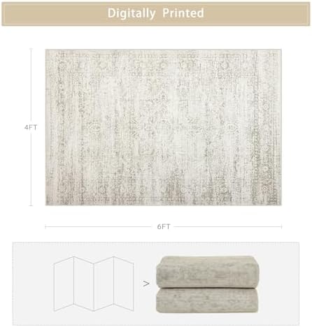 Small Washable Rugs 4x6 Area Rugs - Image 2