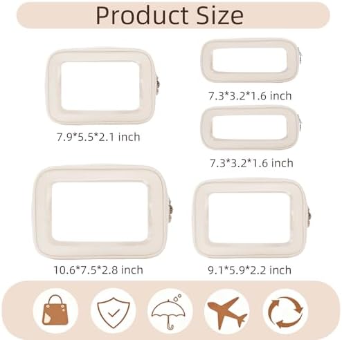 5PCS Diaper Bag Organizer Pouch Set, TSA Approved Toiletry Bag, Purse Organizer - Image 3