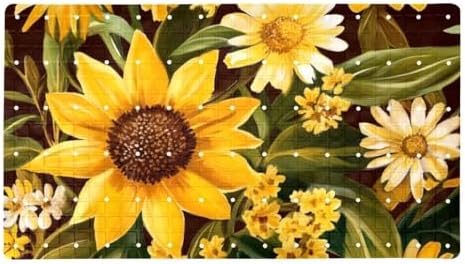 Bathtub Mat Non Slip 26.8x15.1 Inch, Sunflowers Shower Mat by Anna+Cowper