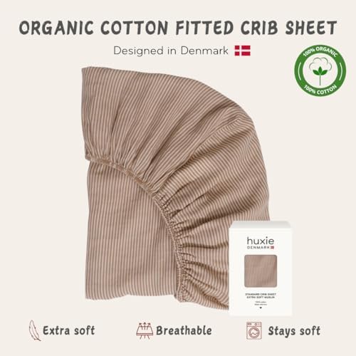 Crib Sheets, 100% Organic Cotton Muslin, Fitted 28"x52" Standard - Image 5
