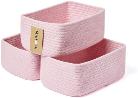 MiniArk Small Storage Baskets for Organizing | Closet Organizer Bins | Shelf by MiniArkStorageBasketsHome