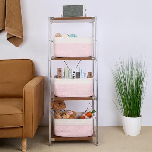 MiniArk Large Storage Baskets for Organizing, Baby Nursery, Toy Bins Box - Image 4