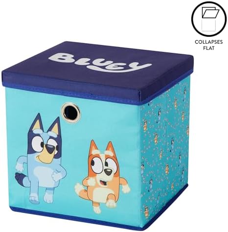 Idea Nuova Bluey Collapsible Fabric Storage Cube, 10” Organizer Bin - Image 5