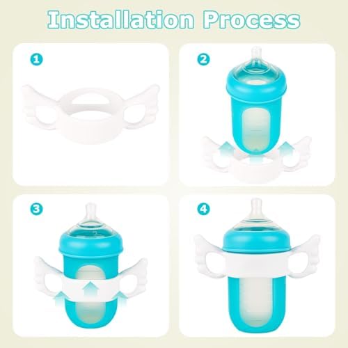 Silicone Baby Bottle Handles for Boon Nursh Bottles, Easy Grip Bottle Holder - Image 7