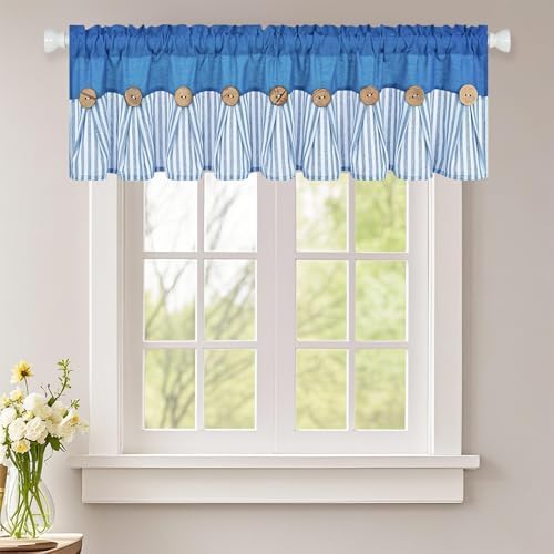 ASPMIZ Farmhouse Cotton Linen Valances by ASPMIZ