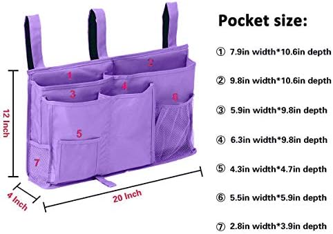 Sugaroom Purple Bedside Storage and Organizer - Image 7