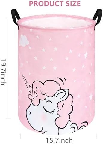 Round Laundry Basket Storage Bins Nursery Hamper Gift Baskets - Image 2