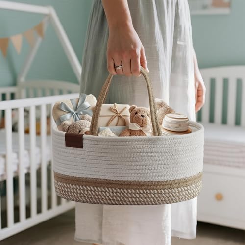 DECOMOMO Baby Caddy Organizer, Large Diaper Caddy Basket - Image 4