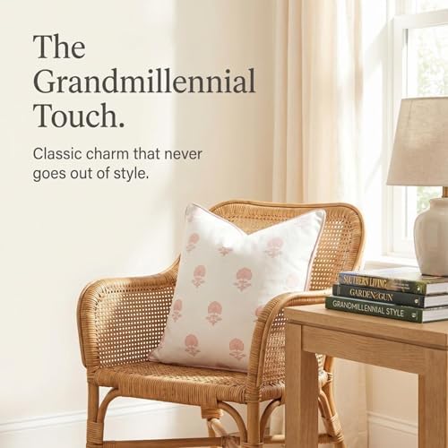 Jillien Harbor “The Lauderdale” Floral Block Print Pillow Cover – Blush Pink - Image 5