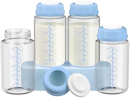 4 Pack 10oz Wide-mouth Breastmilk Storage Bottle by IVARONAL