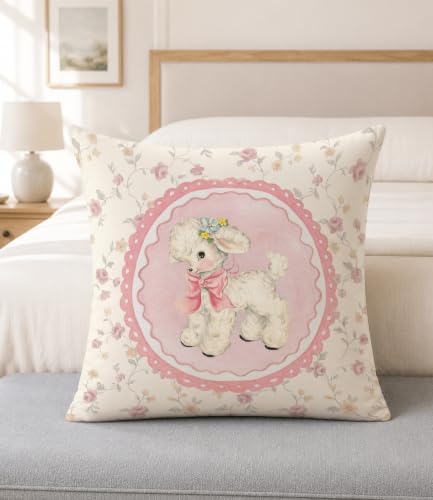 Lamb Pillow Cover 18x18 - Image 4