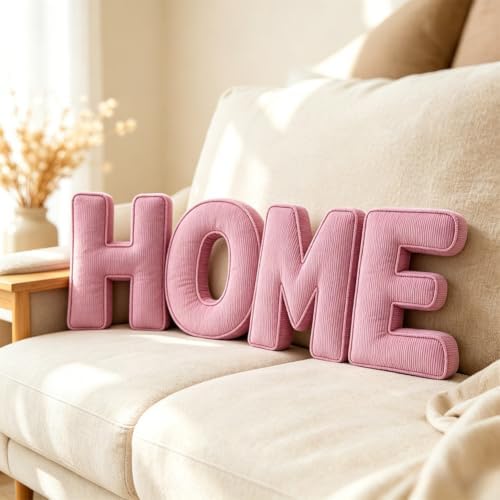 Purple Pink Letter Plush Pillow, Letter Hugging Throw Pillows, Decorative - Image 6