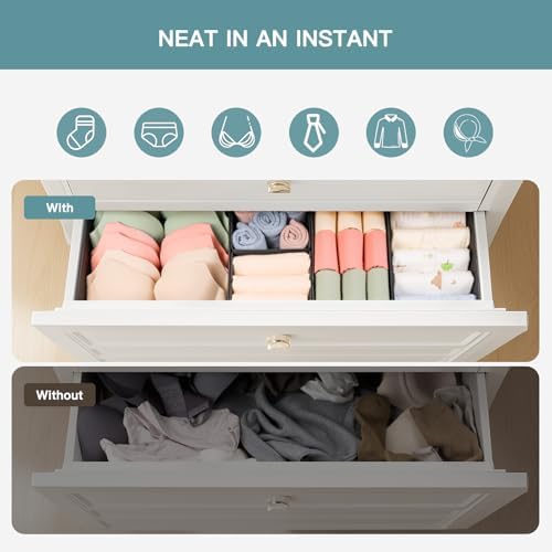 Criusia Drawer Organizer Clothes, 21 Pack Dresser Organizer - Image 3