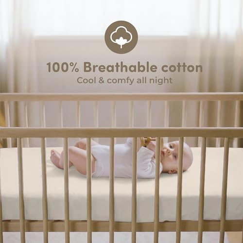Cotton Crib Sheets 2 Pack – Sweety Fox Mini Fitted Sheets - Image 2