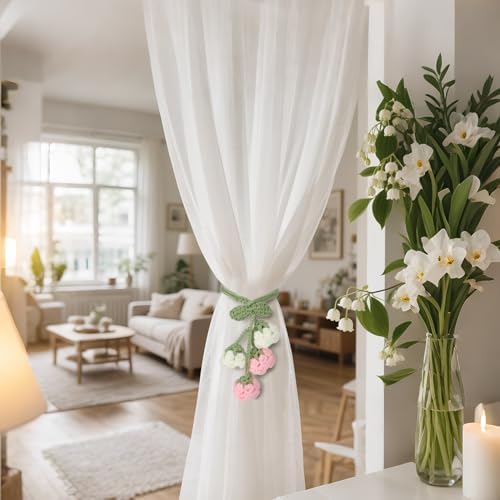 Flower Curtain Tiebacks, Cute Curtain Holdbacks - Image 5