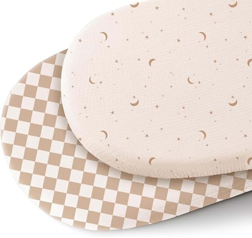 Konssy 2 Pack Muslin Bassinet Sheets by Konssy