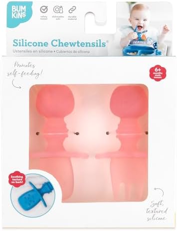Bumkins Baby Utensils Set, Chewtensils Silicone Spoons - Image 6