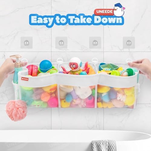 UNEEDE 4.95 Gallons 3 Compartment Horizontal Bath Toy Storage - Image 6