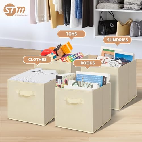 STORAGE MANIAC Storage Cubes, 11 Inch 10 Pack Collapsible Fabric Shelf Bins - Image 2