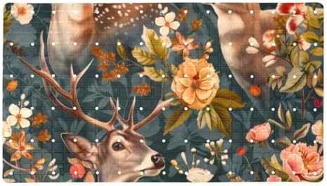 Bathtub Mat Non Slip 26.8x15.1 Inch, Deers Florals Flower Shower Mat by Anna+Cowper