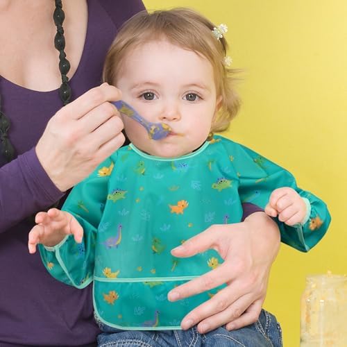 Accmor 3 Pack Long Sleeve Bibs, Baby Smock Waterproof Sleeved Bib Smock - Image 6