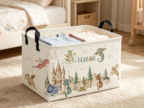 Rectangle Kids Baskets Dinosaur Basket Cute Storage Bin Boys Box - Image 3