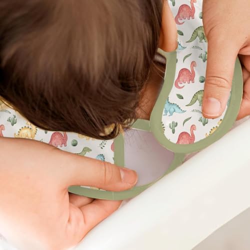 3-Pack Mess Proof Baby Bibs for Eating, Lightweight - Image 6