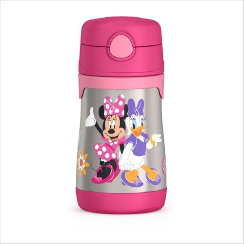 THERMOS Vacuum Insulated Stainless Steel 10oz Straw Bottle, MINNIE MOUSE by Thermos