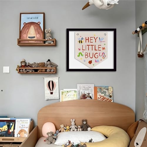 DNTSC Hey Little Bug Felt Nursery Playroom Decor Banner Pennant Kid Banner Flag - Image 3