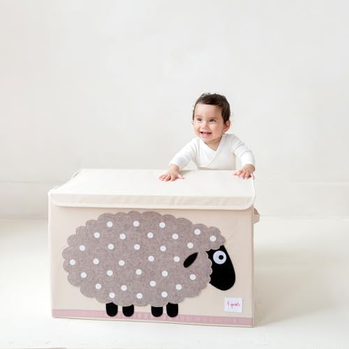 3 Sprouts Large Toy Chest, Lid and Handles, Collapsible Bin - Image 3