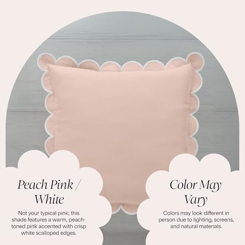 BEBE BASK Scalloped Pillow Cover Set of 2, 100% Cotton - Image 5