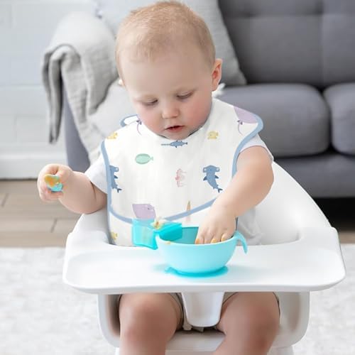 3-Pack Mess Proof Baby Bibs for Eating, Lightweight - Image 5