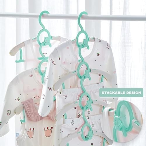 Baby Clothes Hangers 50 Pack, Plastic Kids Hangers Space Saving - Image 3