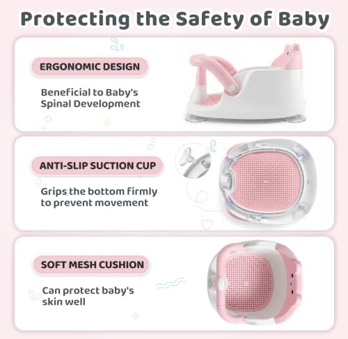 Baby Bath Seat for Babies 6 Months & Up, Toddler Bathtub Chair - Image 5