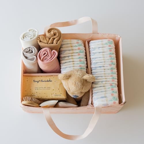 Tiny Twinkle Diaper Caddy Organizer – Foldable Baby Storage Basket - Image 3