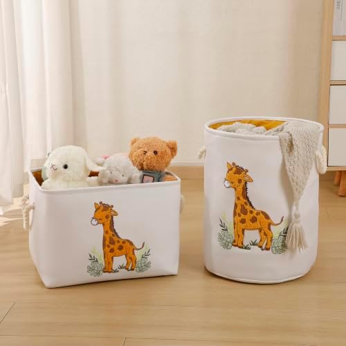 Large Toy Storage Box, Stuffed Animal Storage Baby Toys Basket Giraffe - Image 2