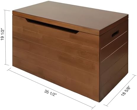 eHemco Solid Hardwood Storage Trunk, 35.5x18.63x19.5“ - Image 3
