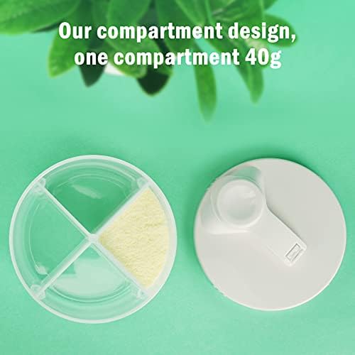 Accmor Baby Formula Dispenser On The Go, Non-Spill Rotating Four-Compartment - Image 3