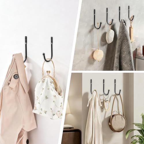 4PCS Curtain Holdbacks, 3.9'' Screw-in Curtain Tiebacks Wall Mounted Hooks - Image 6
