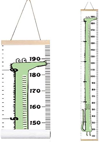 Kids Growth Chart, Wood Frame Fabric Canvas Height Measurement Ruler from Baby by MinoMia