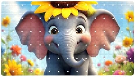 Bathtub Mat Non Slip 26.8x15.1In, Elephant Bath Mat by Anna+Cowper