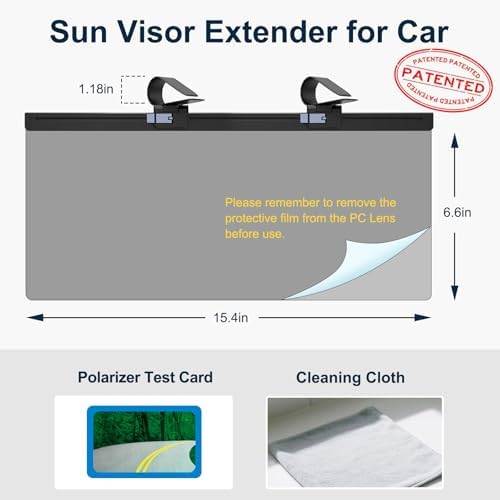 Veharvim Sun Visor Extender for Car, Visor Extender Attachment for Car - Image 6