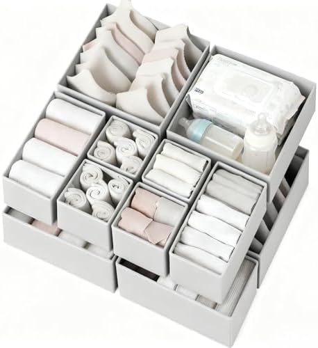 Criusia Drawer Organizer Clothes 12 Pack, Dresser Organizer by Criusia