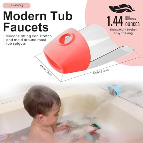 Bath Helper - Bath Tub Faucet Extender - Guides Water Directly from Faucet to - Image 6